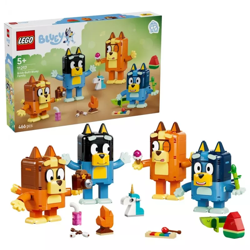 LEGO Bluey 11217 Bluey rodina z kociek (466 dielov)