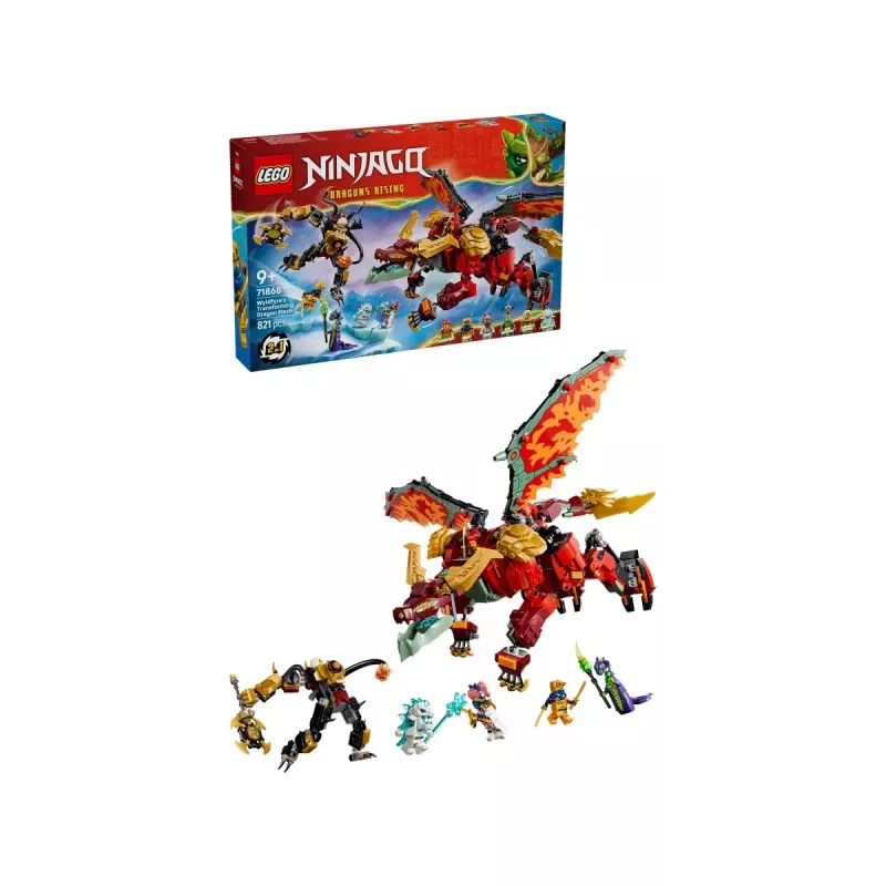 LEGO NINJAGO 71868 Wyldfyrin premenlivý dračí mech (821 dielov)