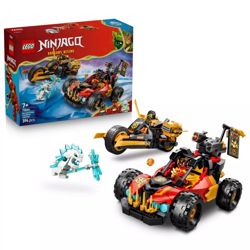 LEGO NINJAGO 71864 Kai a Cole kombi vozidlá (394 dielov)