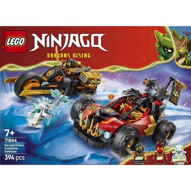 LEGO NINJAGO 71864 Kai a Cole kombi vozidlá (394 dielov)