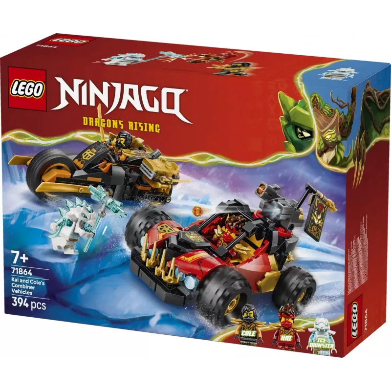 LEGO NINJAGO 71864 Kai a Cole kombi vozidlá (394 dielov)