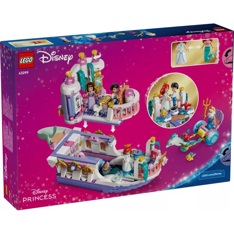 LEGO Disney 43299 Arielinej kráľovská svadobná loď (519 dielov)