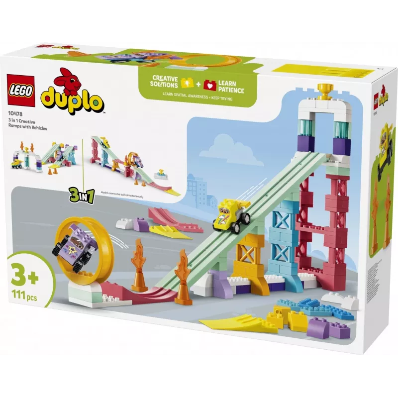 LEGO DUPLO 10478 3 v 1 Kreatívne rampy s vozidlami