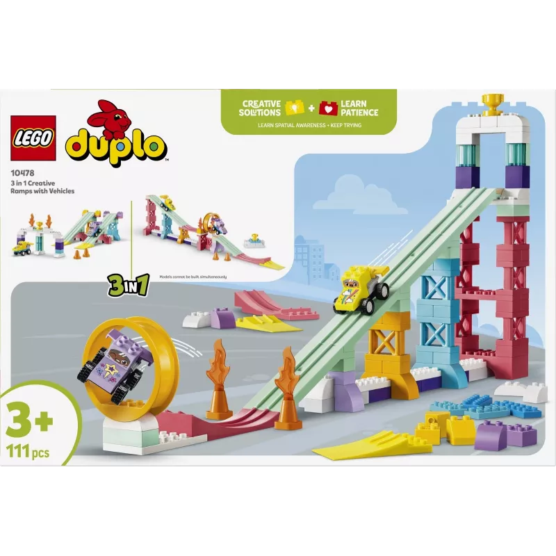 LEGO DUPLO 10478 3 v 1 Kreatívne rampy s vozidlami