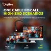 DIGITUS USB4 Version 2.0 Silicone kábel USB-C na USB-C 80Gbps 240W 16K 0,5m čierny AK-300350-005-S