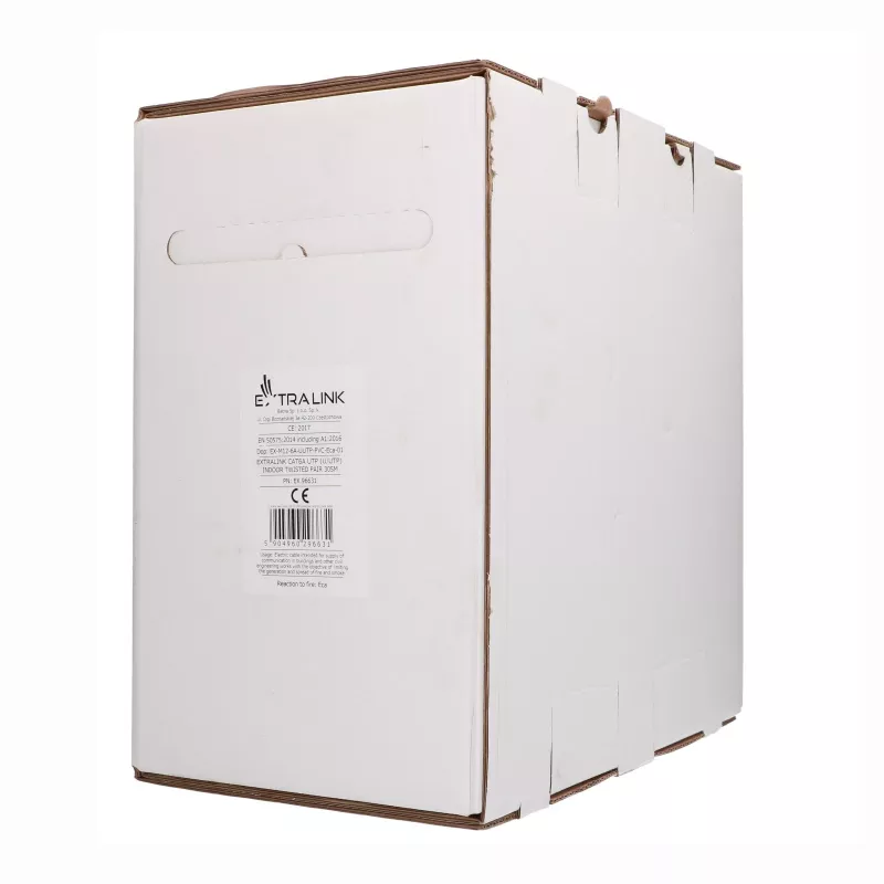 Extralink CAT6A U/UTP Indoor Twisted Pair inštalačný kábel 305 m biely EX.96631