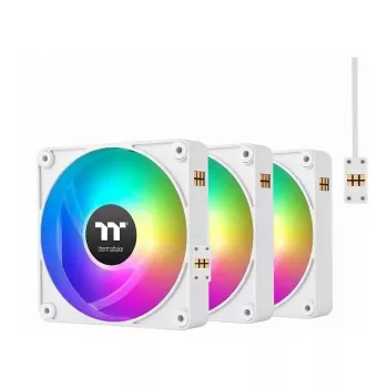 Thermaltake CT120 EX Infinity ARGB Sync White | 120mm Infinity Mirror Hydraulic Bearing PWM ventilátor do skrine 3 ks balenie