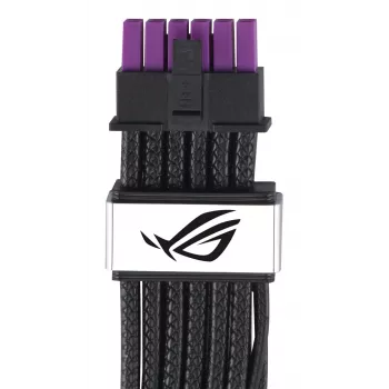 ASUS ROG Equalizer 12V-2x6 PCIe 5.1 / ATX 3.1 napájací kábel pre GPU, 0,75 m, 16 AWG, čierny (90YE00BN-B0QA00)