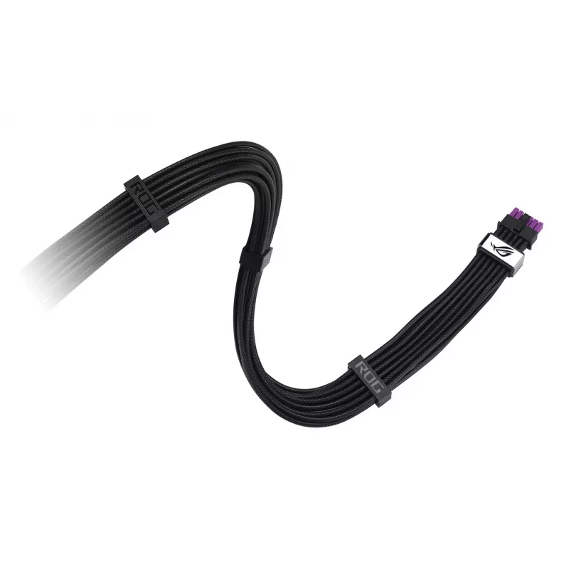 ASUS ROG Equalizer 12V-2x6 PCIe 5.1 / ATX 3.1 napájací kábel pre GPU, 0,75 m, 16 AWG, čierny (90YE00BN-B0QA00)