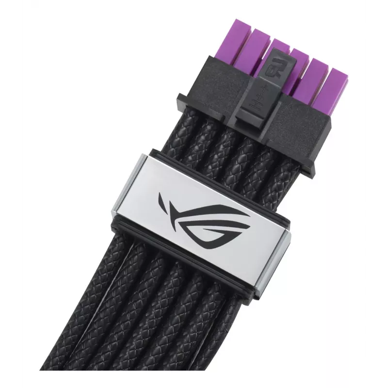 ASUS ROG Equalizer 12V-2x6 PCIe 5.1 / ATX 3.1 napájací kábel pre GPU, 0,75 m, 16 AWG, čierny (90YE00BN-B0QA00)