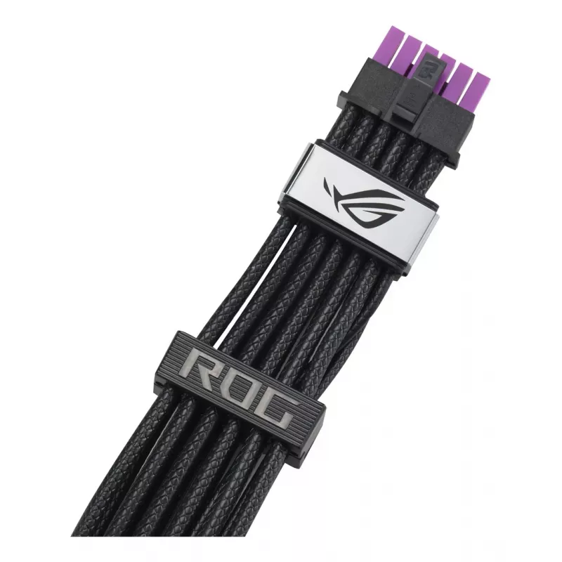 ASUS ROG Equalizer 12V-2x6 PCIe 5.1 / ATX 3.1 napájací kábel pre GPU, 0,75 m, 16 AWG, čierny (90YE00BN-B0QA00)