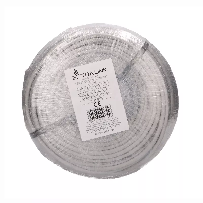 Extralink CAT7 S/FTP indoor twisted pair inštalačný kábel 100 m EX.96556