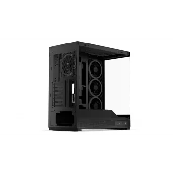 ENDORFY Fishtank 6000 Corona Mid-Tower PC skriňa - čierna, dvojité temperované sklo, 4x ARGB ventilátor, USB-C, E-ATX
