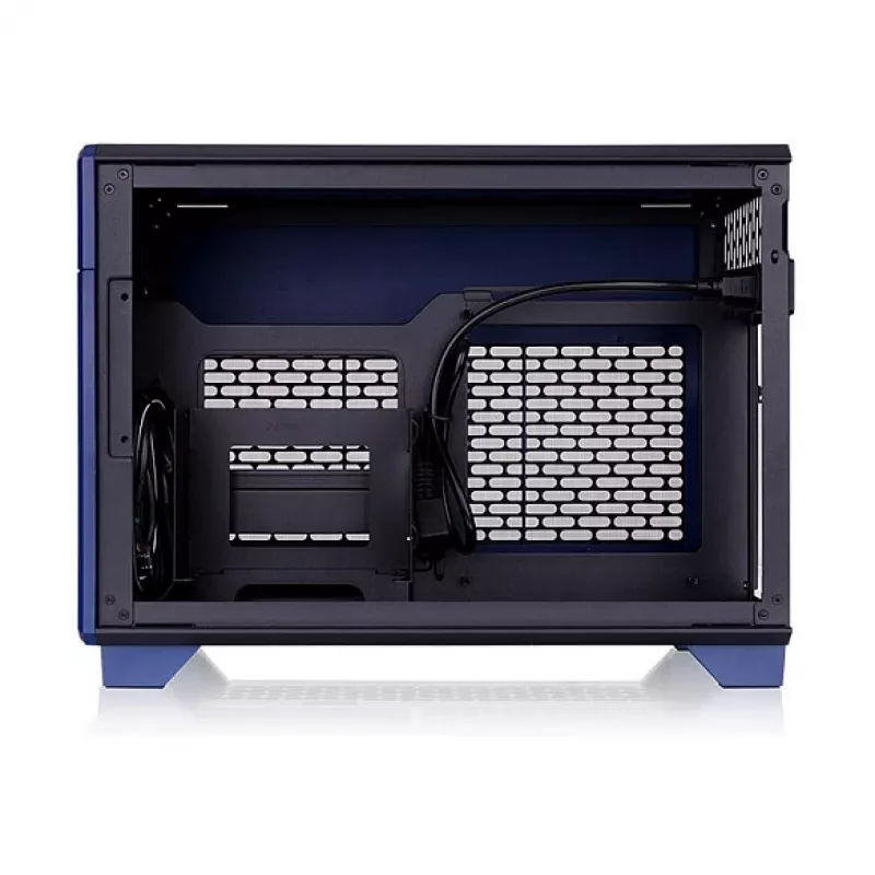 Thermaltake TR100 Koralie Edition Mini-ITX SFF skriňa Cobalt Blue - PCIe 4.0 Riser, SFX PSU, 360mm GPU - CA-11A-00SPNN-AR