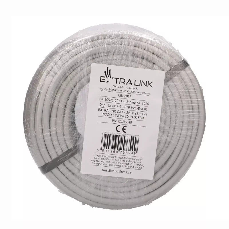 Extralink CAT7 S/FTP indoor twisted pair inštalačný kábel 50 m EX.96549