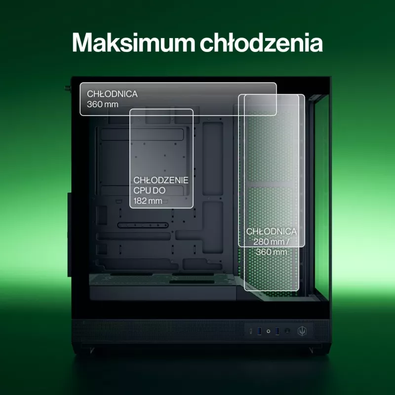 ENDORFY Fishtank 6000 Flex Mid-Tower PC skriňa - čierna, dvojité temperované sklo, USB-C, E-ATX, Back-Connect Ready (bez ventilátorov)
