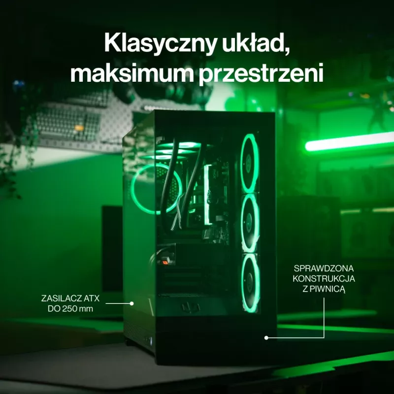 ENDORFY Fishtank 6000 Flex Mid-Tower PC skriňa - čierna, dvojité temperované sklo, USB-C, E-ATX, Back-Connect Ready (bez ventilátorov)