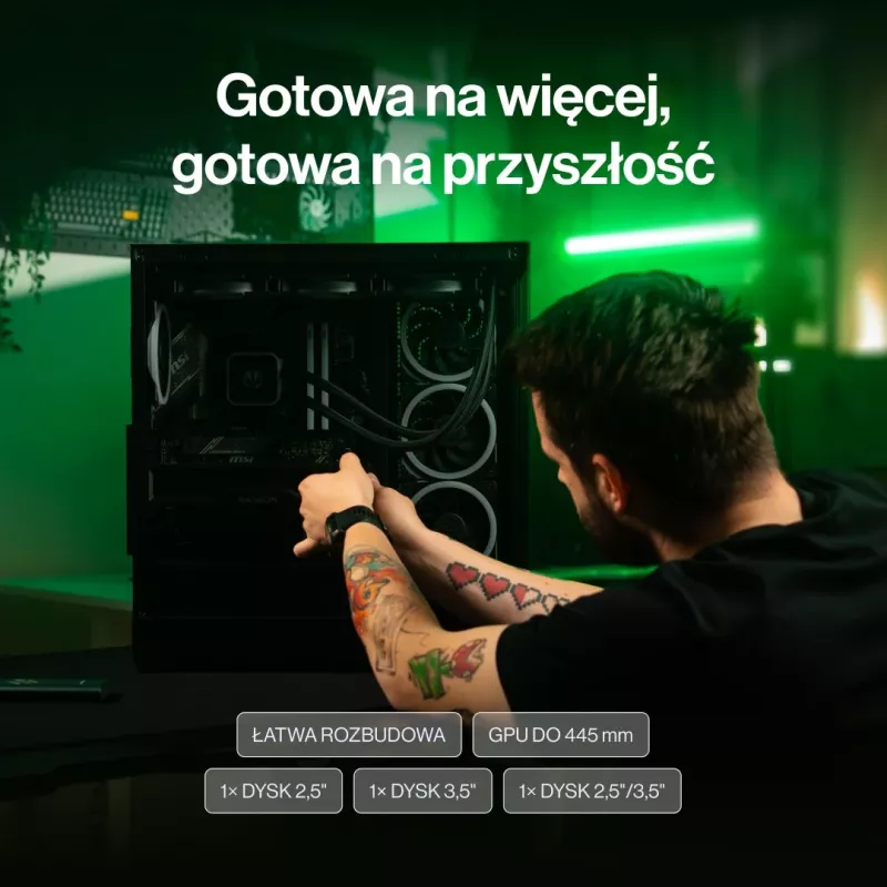 ENDORFY Fishtank 6000 Flex Mid-Tower PC skriňa - čierna, dvojité temperované sklo, USB-C, E-ATX, Back-Connect Ready (bez ventilátorov)