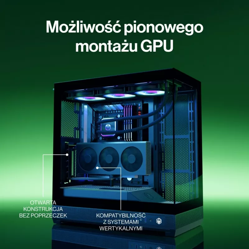 ENDORFY Fishtank 6000 Flex Mid-Tower PC skriňa - čierna, dvojité temperované sklo, USB-C, E-ATX, Back-Connect Ready (bez ventilátorov)