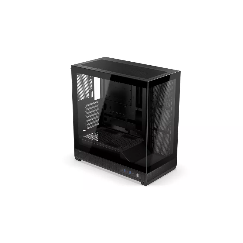 ENDORFY Fishtank 6000 Flex Mid-Tower PC skriňa - čierna, dvojité temperované sklo, USB-C, E-ATX, Back-Connect Ready (bez ventilátorov)
