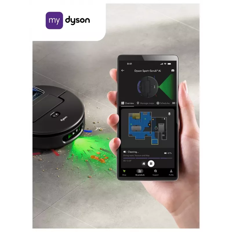 Dyson Spot+Scrub Ai mokrý a suchý vysávač robot 586183-01 čierny