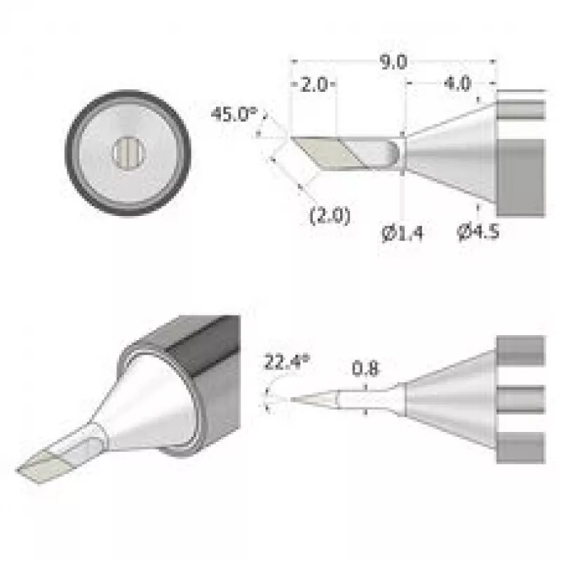 iFixit FixHub spájkovací hrot nôž 1,4mm IF145-842-1 strieborný