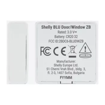 Shelly BLU Door/Window ZB Zigbee Bluetooth smart senzor dverí/okna biely