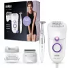 Braun Silk-épil 5 5-825 Power epilátor, biela/ružová, 28 pinzet, MicroGrip, káblový