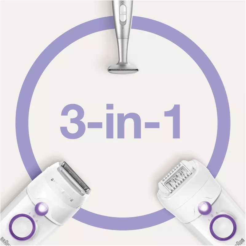Braun Silk-épil 5 5-825 Power epilátor, biela/ružová, 28 pinzet, MicroGrip, káblový