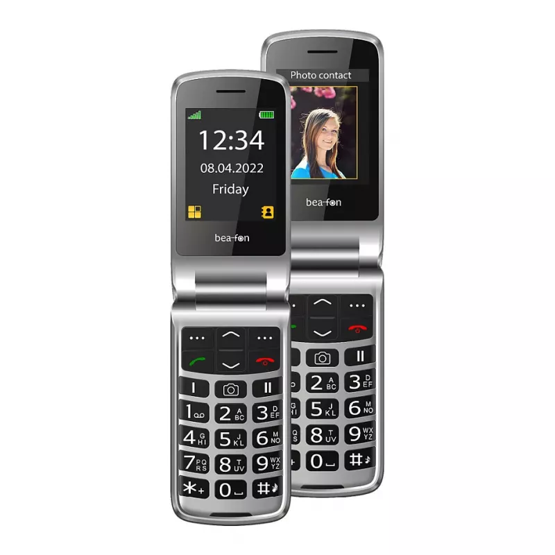 Bea-fon Silver Line SL605 tlačidlový telefón Dual-SIM čierny strieborný