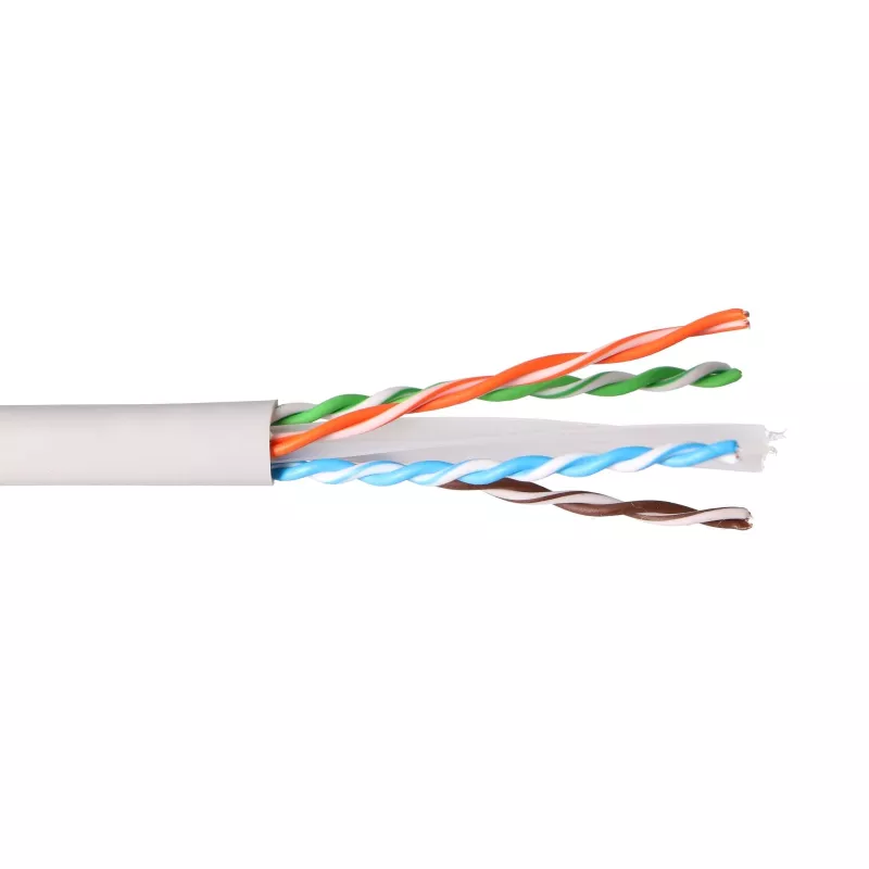EXTRALINK CAT6A UTP (U/UTP) Indoor Twisted Pair kábel 50m sivý