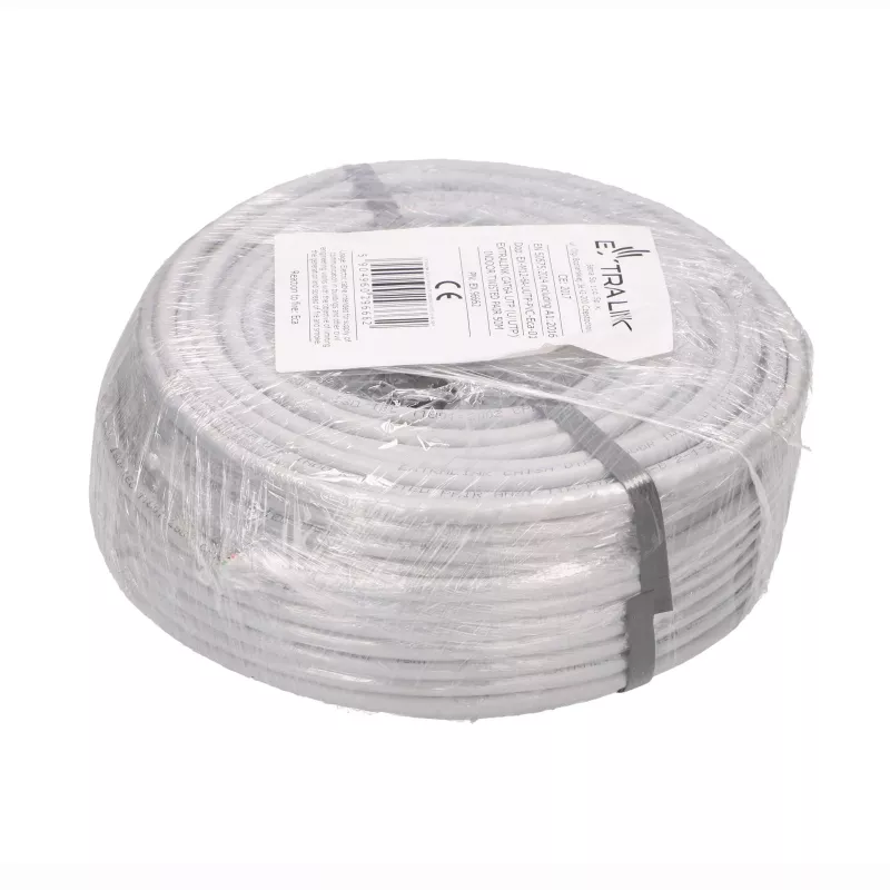 EXTRALINK CAT6A UTP (U/UTP) Indoor Twisted Pair kábel 50m sivý