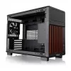 Thermaltake TR200 WS Super Mini Tower skriňa, čierna/drevo, tvrdené sklo