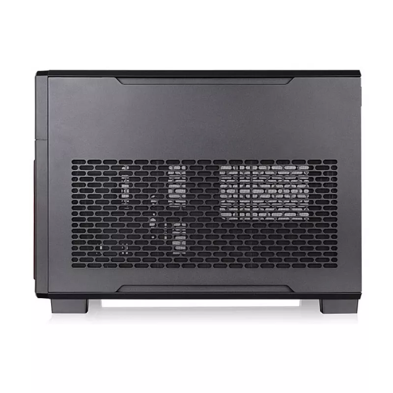 Thermaltake TR200 WS Super Mini Tower skriňa, čierna/drevo, tvrdené sklo