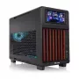 Thermaltake TR200 WS Super Mini Tower skriňa, čierna/drevo, tvrdené sklo