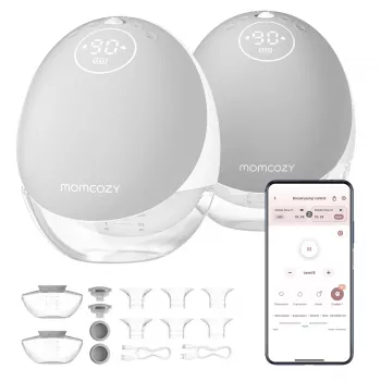 Momcozy M9 dvojitá prenosná elektrická odsávačka mlieka sivá 150ml