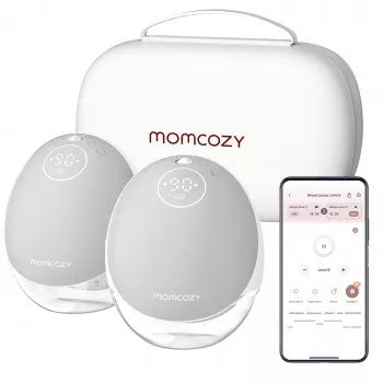 Momcozy M9 dvojitá prenosná elektrická odsávačka mlieka sivá 150ml