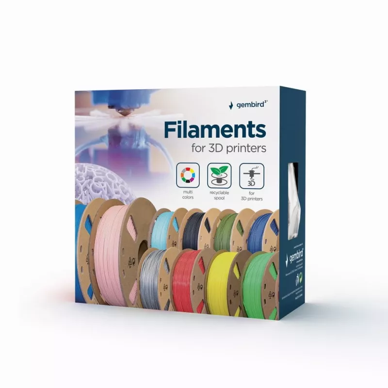 Gembird 3DP-PLA+1.75-02-BK PLA+ filament 1,75 mm čierny 1 kg