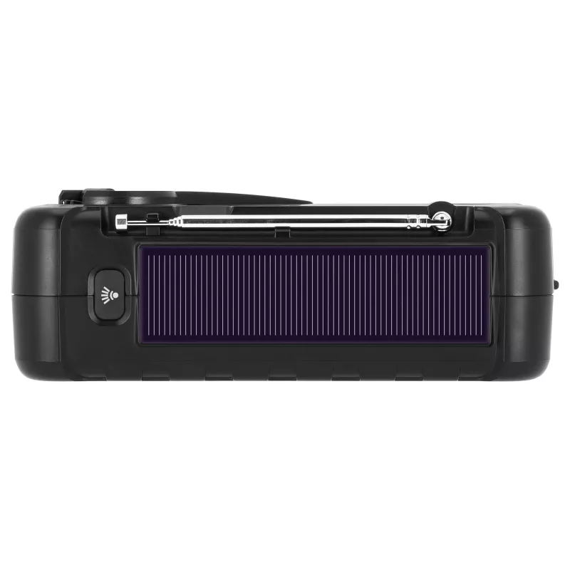 TechniSat TechniRadio Solar 2 DAB+/FM prenosné rádio so solárnym panelom a ručnou kľukou, čierna/oranžová