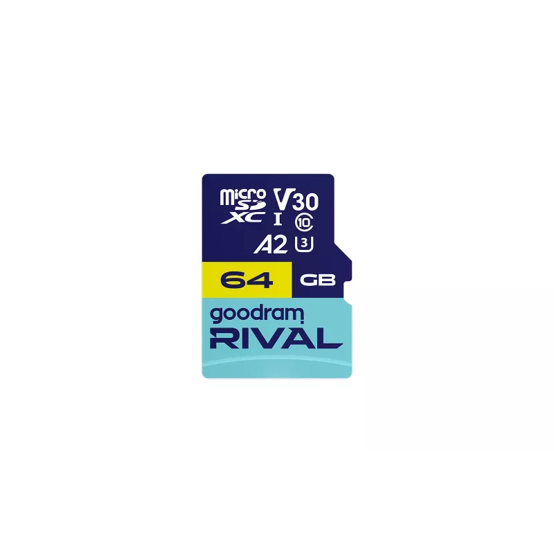 GOODRAM microSDXC 64GB V30 UHS-I U3 RIVAL + adaptér