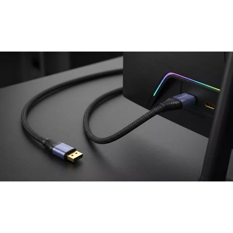 SAVIO CL-210 DisplayPort 2.1 kábel 2m čierny