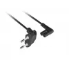 LANBERG CEE 7/16 na IEC 320 C7 napájací kábel 3m zahnutý VDE čierny