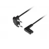 LANBERG CEE 7/16 na IEC 320 C7 napájací kábel 3m zahnutý VDE čierny