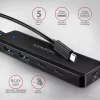 AXAGON HUE-C2C USB-C 5 Gbps cestovný hub, 2x USB-A + 2x USB-C, USB-C Power IN, kábel 19 cm