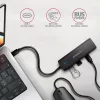 AXAGON HUE-C2C USB-C 5 Gbps cestovný hub, 2x USB-A + 2x USB-C, USB-C Power IN, kábel 19 cm