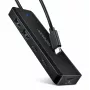 AXAGON HUE-C2C USB-C 5 Gbps cestovný hub, 2x USB-A + 2x USB-C, USB-C Power IN, kábel 19 cm
