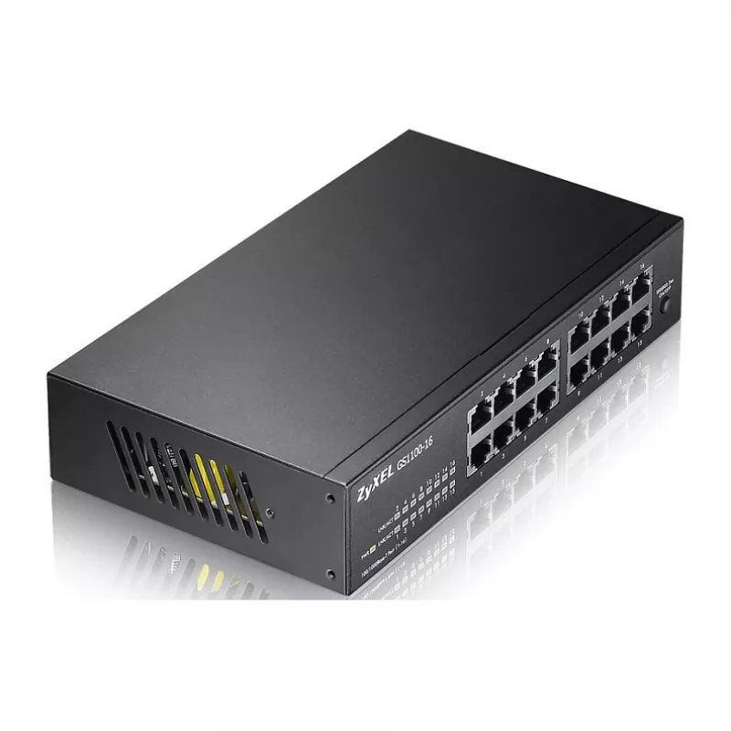 ZyXEL GS1100-16E 16-portový gigabitový neupravovateľný kovový switch