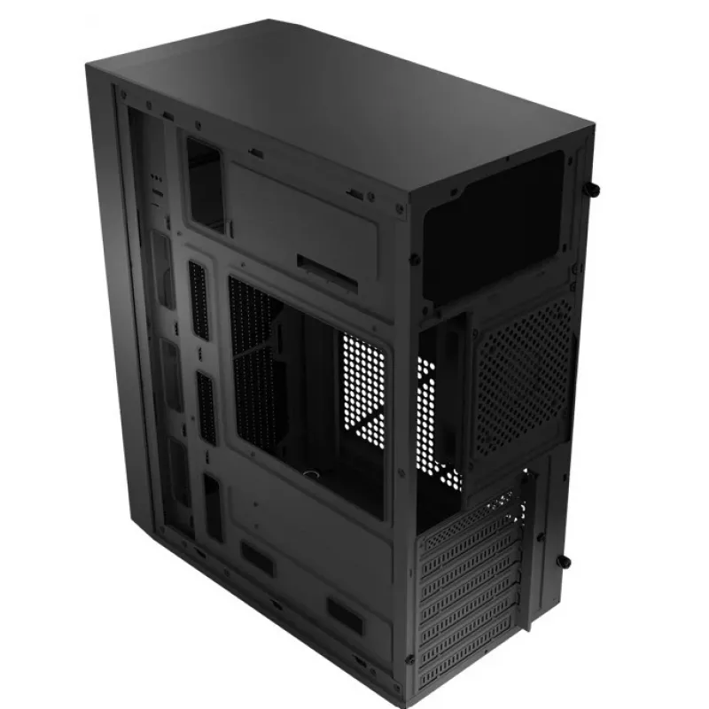 Logic Concept J23 PRO čierna mid-tower počítačová skriňa s tvrdeným sklom, USB-C, ARGB ventilátory