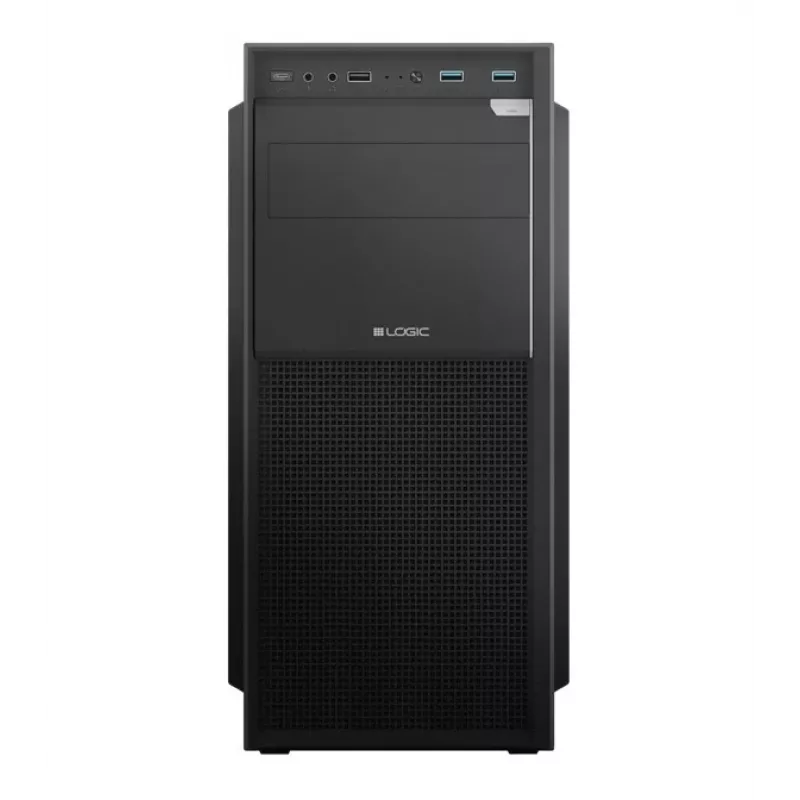 Logic Concept J23 PRO čierna mid-tower počítačová skriňa s tvrdeným sklom, USB-C, ARGB ventilátory