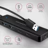 AXAGON HUE-C2A 5 Gbps cestovný hub, 2x USB-A + 2x USB-C, USB-C Power IN, kábel USB-A 19 cm